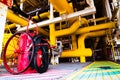 Mobile fire hydrant positioned on the drilling rig in case of emergency Royalty Free Stock Photo