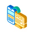 mobile first design seo isometric icon vector illustration Royalty Free Stock Photo