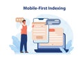 Mobile-first indexing. Website smartphone version development. Search