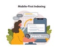 Mobile-first indexing. Website smartphone version development. Search