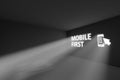 MOBILE FIRST rays volume light concept 3d