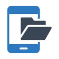 Mobile folder vector  glyph color icon Royalty Free Stock Photo