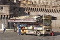 Mobile food truck selling snacks in Italian capital Rome