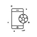 mobile football icon vector design