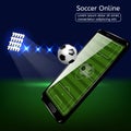 Mobile football soccer. Mobile sport play match.