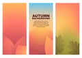 Mobile Format Gradient Mesh Background Autumn Leaves