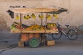 Mobile fresh fruit stand Royalty Free Stock Photo