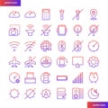 Mobile Function gradient icons set