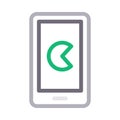 Mobile game vector color line icon Royalty Free Stock Photo