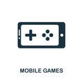 Mobile Games icon from video games collection. Simple line Mobile Games icon for templates, web design and infographics