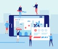Mobile gaming development - flat design style illustration Royalty Free Stock Photo
