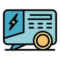 Mobile generator icon vector flat