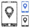 Mobile GPS Mosaic Icon of Circle Dots Royalty Free Stock Photo