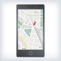 Mobile gps navigation with map