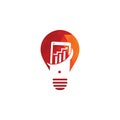 Mobile Graph bulb shape Logo Template Design. Royalty Free Stock Photo