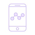 Mobile Graph color line icon