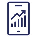 Mobile Graph  Isolated Vector Icon which can easily modify or edit Royalty Free Stock Photo