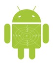 Mobile Green Android target Royalty Free Stock Photo