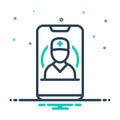 mix icon for Mobile Healthcare, mobile and consultation