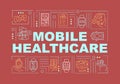 Mobile healthcare word concepts banner