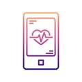 mobile heart monitoring nolan icon. Simple thin line, outline vector of New Technologies icons for ui and ux, website or mobile