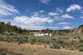 A mobile home along a road in a rural area of the State of New Mexico, USA Royalty Free Stock Photo