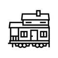 mobile home house line icon vector illustration Royalty Free Stock Photo