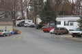 Mobile Homes in Park Royalty Free Stock Photo