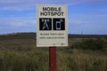 Mobile hot spot sign in remote location in Western Australia