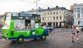 Mobile ice cream shop on Embankment of Helsinki