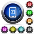 Mobile import data round glossy buttons