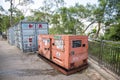 5 Aug 2019 - Hong Kong: mobile Industrial grade power generator on the construction site