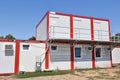 Mobile industrial home containers at the construction site