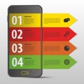 Mobile Infographic design template. Modern banner. Web. Vector Royalty Free Stock Photo