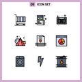 9 Creative Icons Modern Signs and Symbols of cubes, arts, graphic, art, music