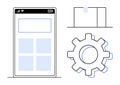 Mobile Interface and Gear Highlighting App Development and Optimization Process Royalty Free Stock Photo