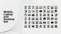 mobile laptop and desktop devices user interface elements Modern black bundle icons Royalty Free Stock Photo