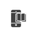 Mobile learning vector icon Royalty Free Stock Photo