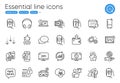 Mobile like, Photo location and User notification line icons. For website, printing and application. Vector