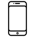 Mobile Line Isolated Vector Icon That can be easily modified or edit Royalty Free Stock Photo