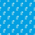 Mobile mail sign pattern seamless blue Royalty Free Stock Photo