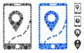 Mobile Map Navigation Mosaic Icon of Circle Dots Royalty Free Stock Photo