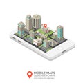 Mobile Maps Isometric Design