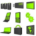 Mobile Market Icons Royalty Free Stock Photo