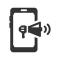 Mobile marketing icon Royalty Free Stock Photo