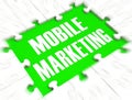 Mobile marketing on a smartphone for commercial salesmanship - 3d illustration Royalty Free Stock Photo