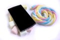 Mobile and Marshmallow Royalty Free Stock Photo