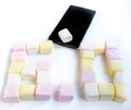 Mobile and Marshmallow Royalty Free Stock Photo