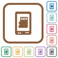 Mobile memory card simple icons Royalty Free Stock Photo