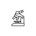 Microscope thin icon isolated on white background